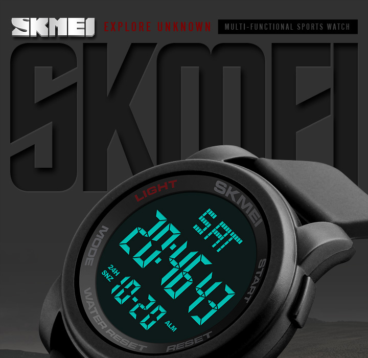 aswan watch Orologio Digitale da Uomo con cronometro, LED luminoso