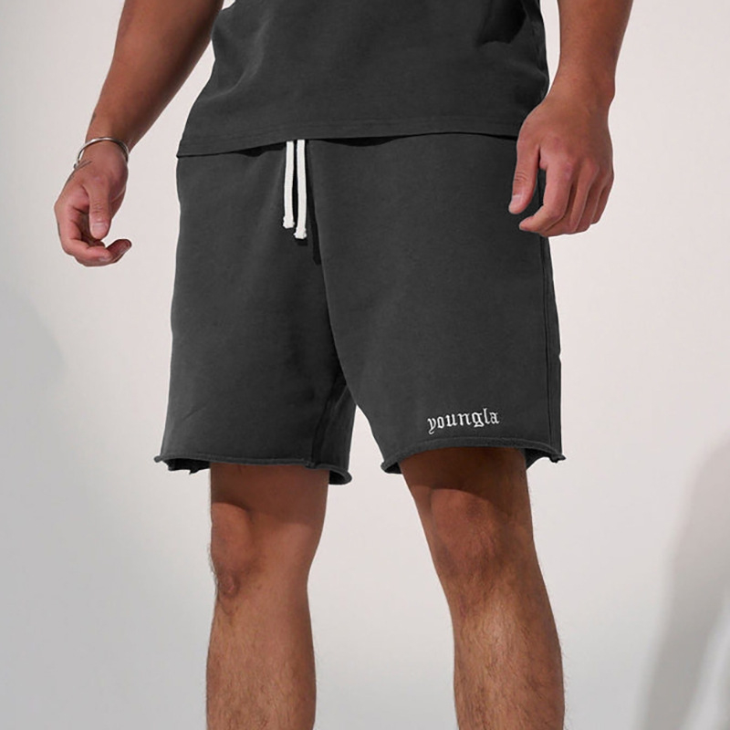 Young youngla New Men's Fitness Sports Shorts Tendência De Verão