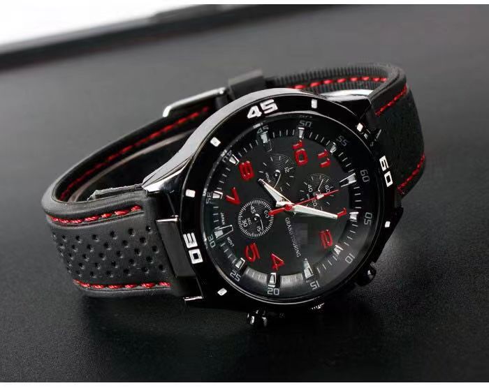Relógio De Pulso Masculino Esportivo Com Pulseira De Silicone À Prova D 'Água Com Pulseira De Aço Inoxidável | Shopee Brasil