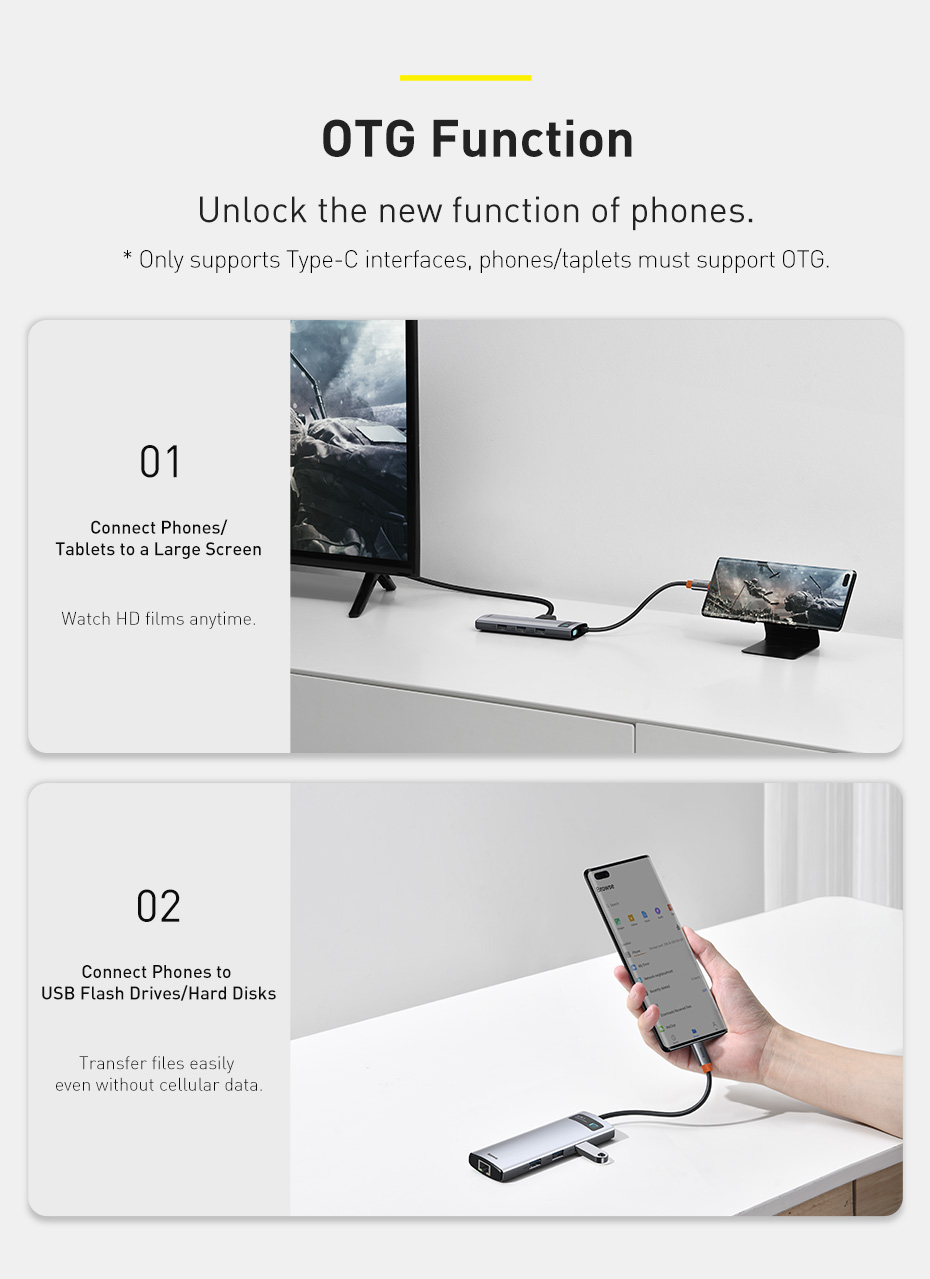 Baseus USB Type C HUB To HDMI RJ45 Multi USB 3.0 Power Adapter For MacBook Price In Bangladesh - BD - Foto 9