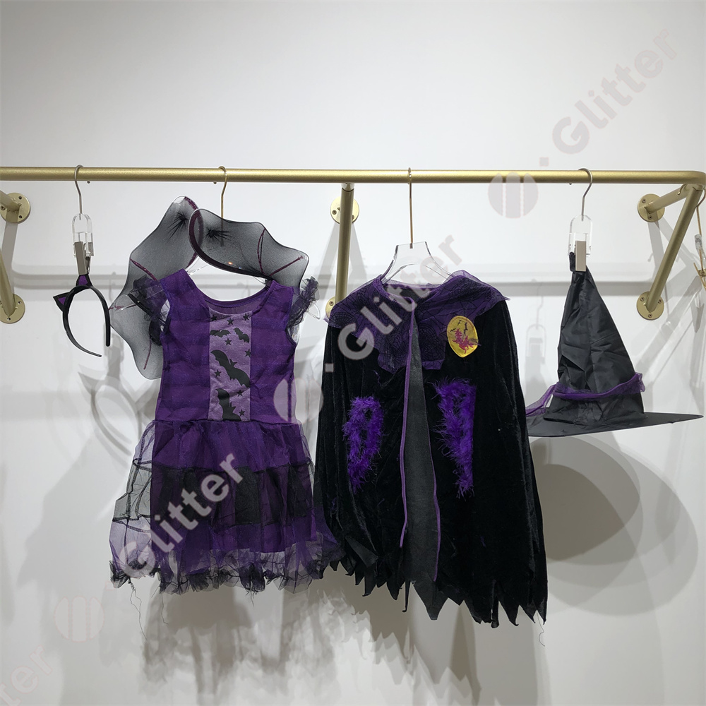 Trajes de Vampiro de Halloween, Halloween Cosplay Fantasia Vestido Vampiro  Luvas Colar De Saia Trajes,Conjunto de fantasias de Halloween de vampiros  para crianças Genérica