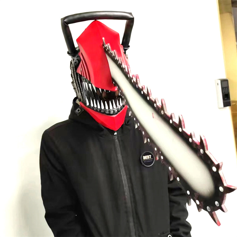 Compra online de Anime motosserra homem cosplay máscara denji pochita  máscara de látex macio halloween fantasia vestido festa máscaras adereços  adulto um tamanho
