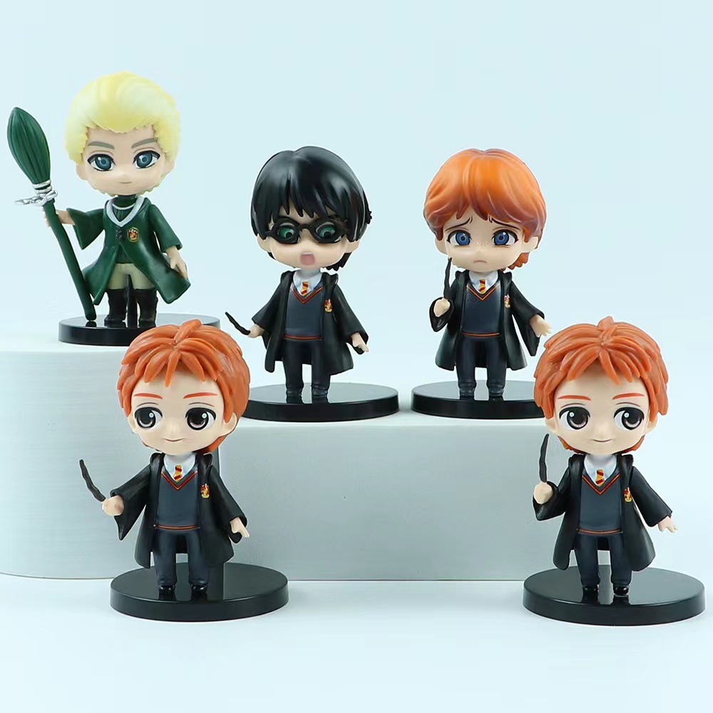 10Pcs/Set Anime Harry Potter Figura James Hogwarts Escola Hermione