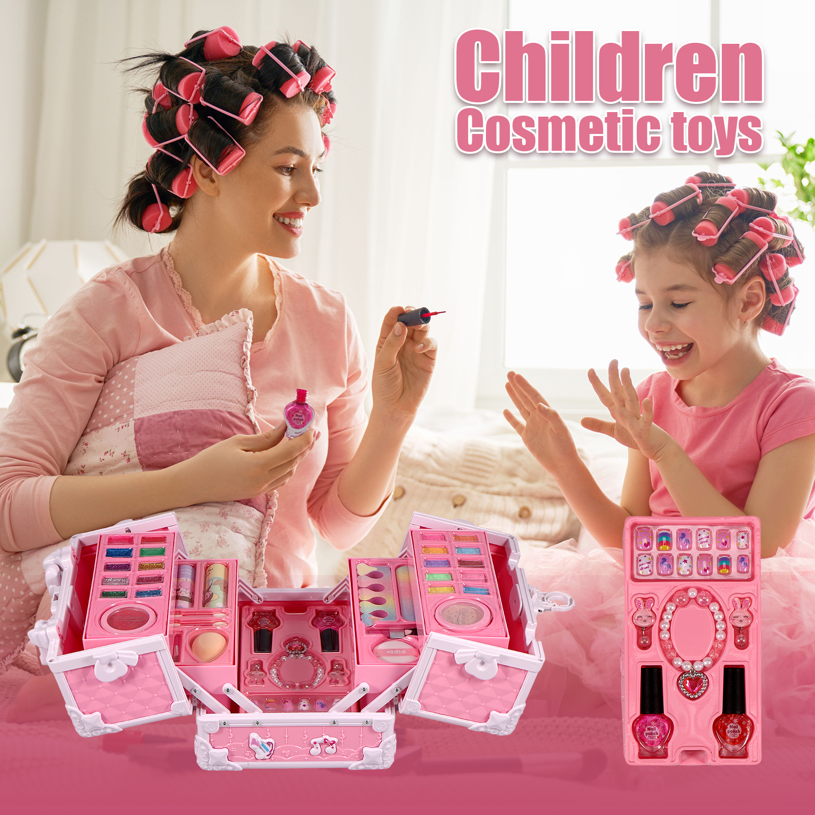 Miaoqian kit de maquiagem meninas criancas conjunto infantil princesa  cosmeticos atoxico brinquedo simulacao brin