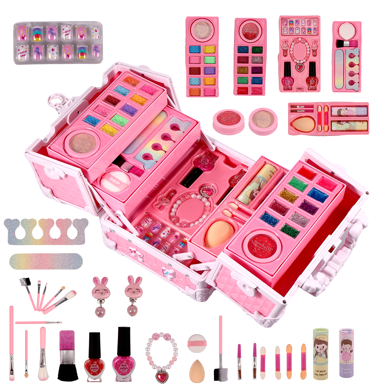 Toyvian 1 Conjunto De Cosméticos Infantis Kit De Maquiagem De Princesa Para  Meninas Kit De Maquiagem De Meninas Pequenas Conjunto De Maquiagem De