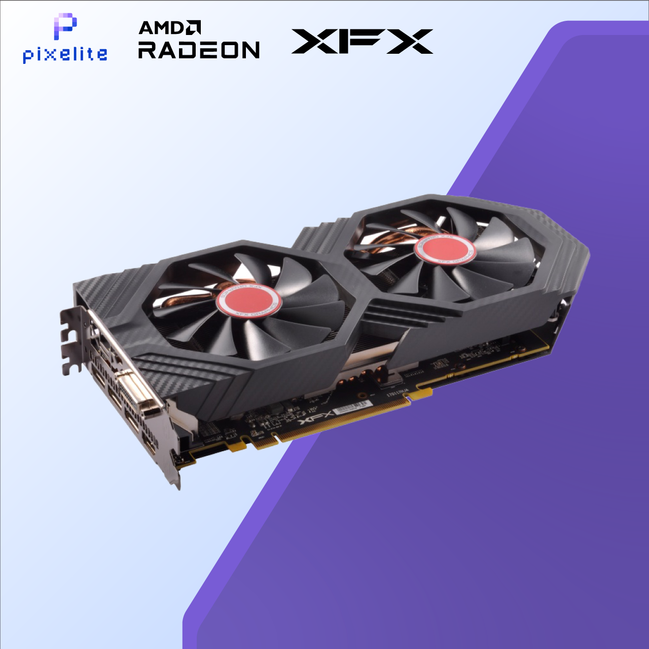 Usado XFX RX 580 RX580 2304SP 2304 SP 8G 8GB D5 Ventilador Duplo AMD ...