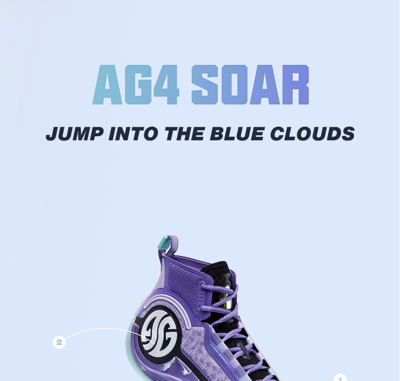 361° AG4 SORA US9.0 361 Graus Ag4 Soar Men Sapatos De Basquetebol Ag4 Resistentes Ao