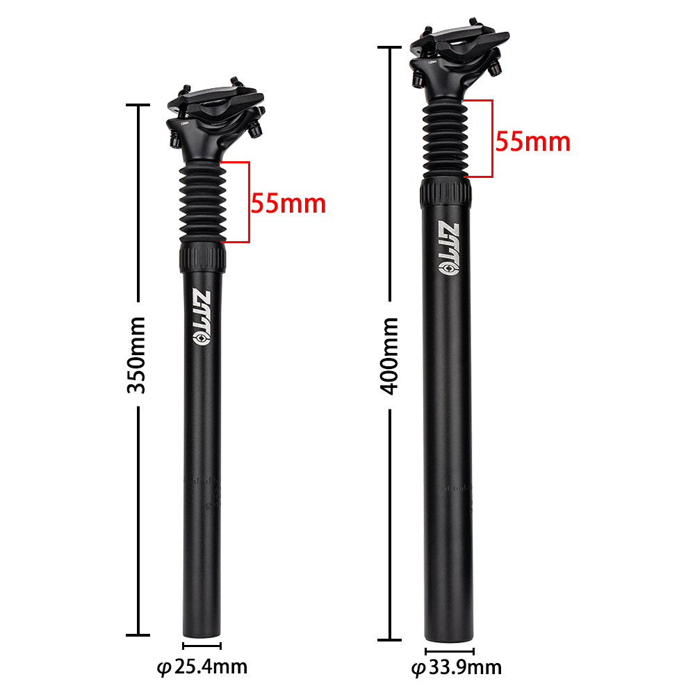 Reggisella Ammortizzato Zoom – Diametro 27,2/28,6/30/30,4/30,9/31,6/33,9 Mm, Corsa 40 Mm, Precarico Regolabile, Per Bici Da Montagna E City Bike