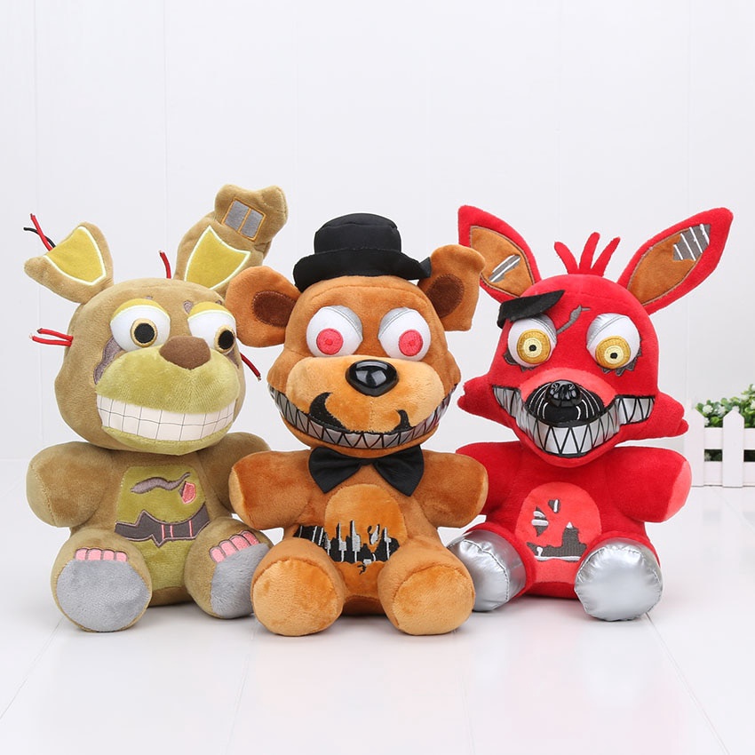 FNAF Brinquedo De Pelúcia Foxy Chica Bonnie Golden Freddy Urso Coelho -  Escorrega o Preço