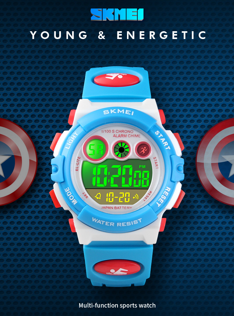 SKMEI 2390 Orologio Digitale Sportivo Impermeabile Unisex, Orologio da Polso Ele