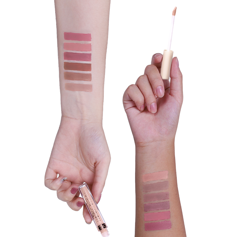 6 Bastões Baton Batom Rosa Mate Brilho Labial Gloss Veludo Conjunto ...