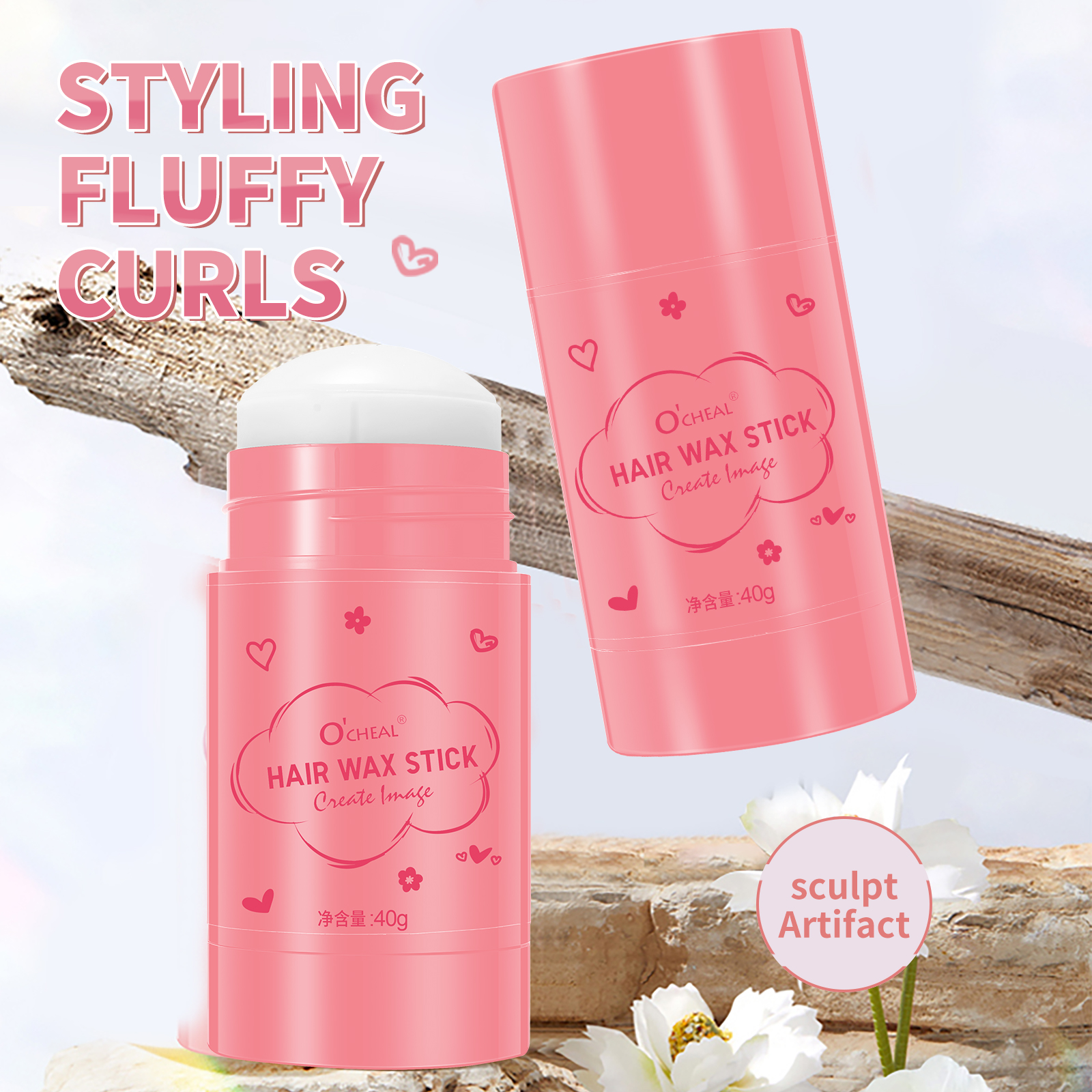 Bastão De Cera De Cabelo Modelador Sólido 40g-Produto De Modelagem ...