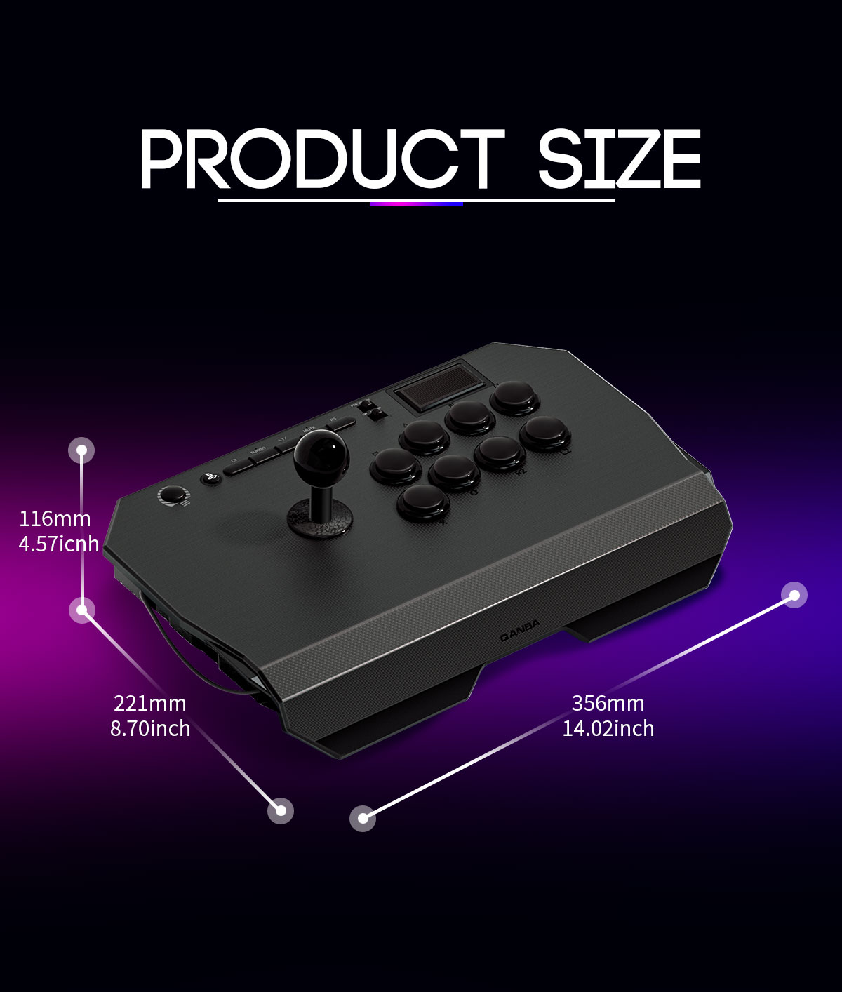 QANBA Drone 2 Arcade Stick Joystick Para PS5 PS4 PC Bastão