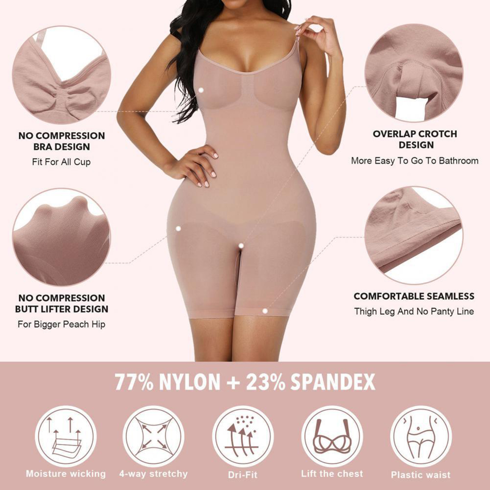 Mulher Emagrecedora Shapewear Feminino Modelador De Corpo Inteiro Lifter  Butt Para Casamentos Ginásio Club Wear