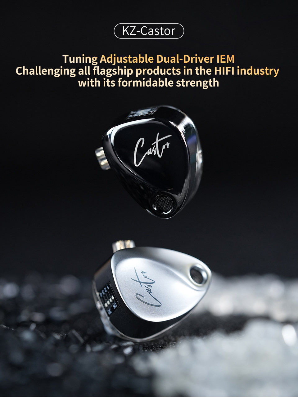 KZ Castor Wired Earphones HIFI Stereo Bass Music Tuning Headphones ...