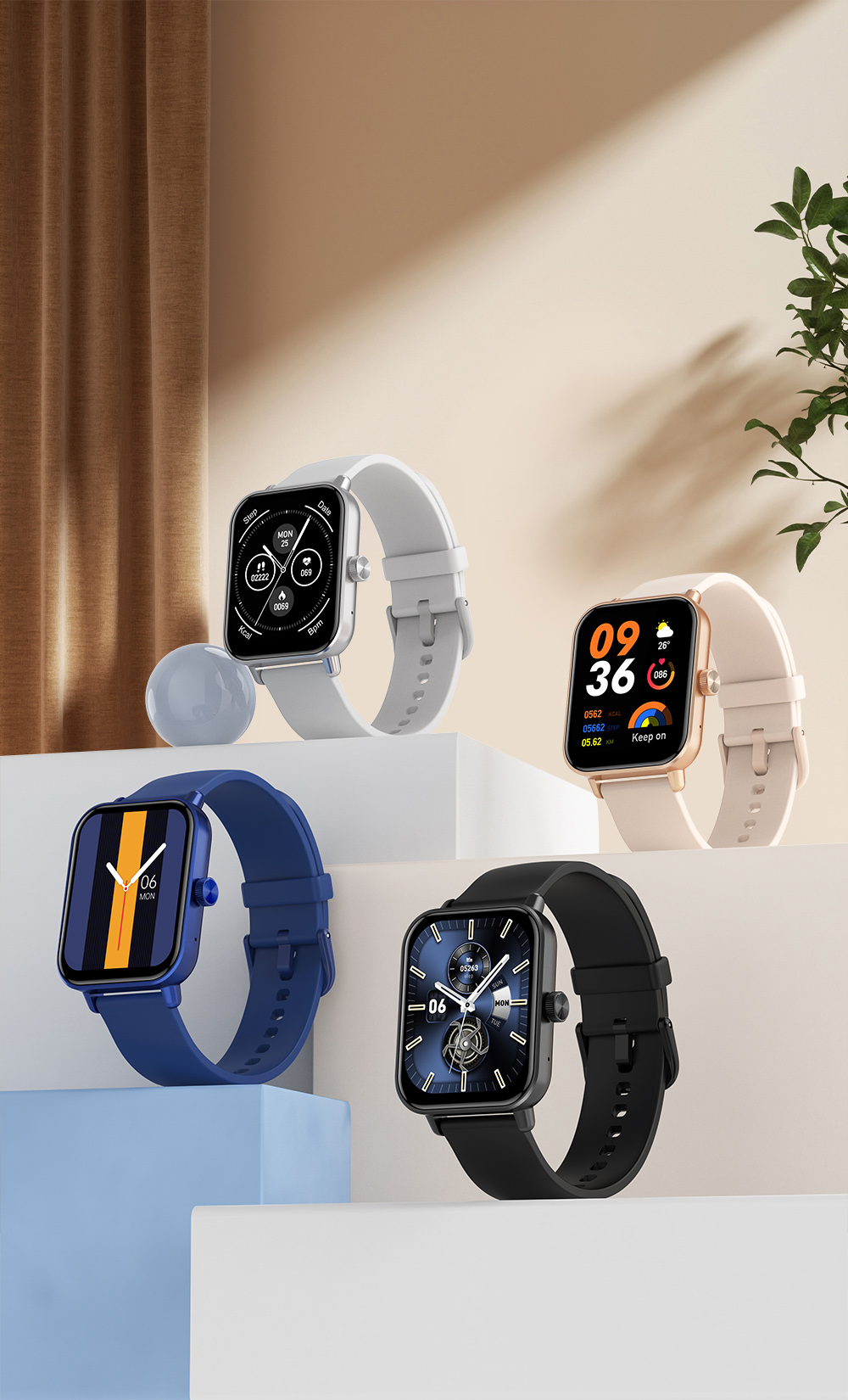 COLMI P81 Smartwatch Original IP68  Prova d'gua para Mulher e Homem ...