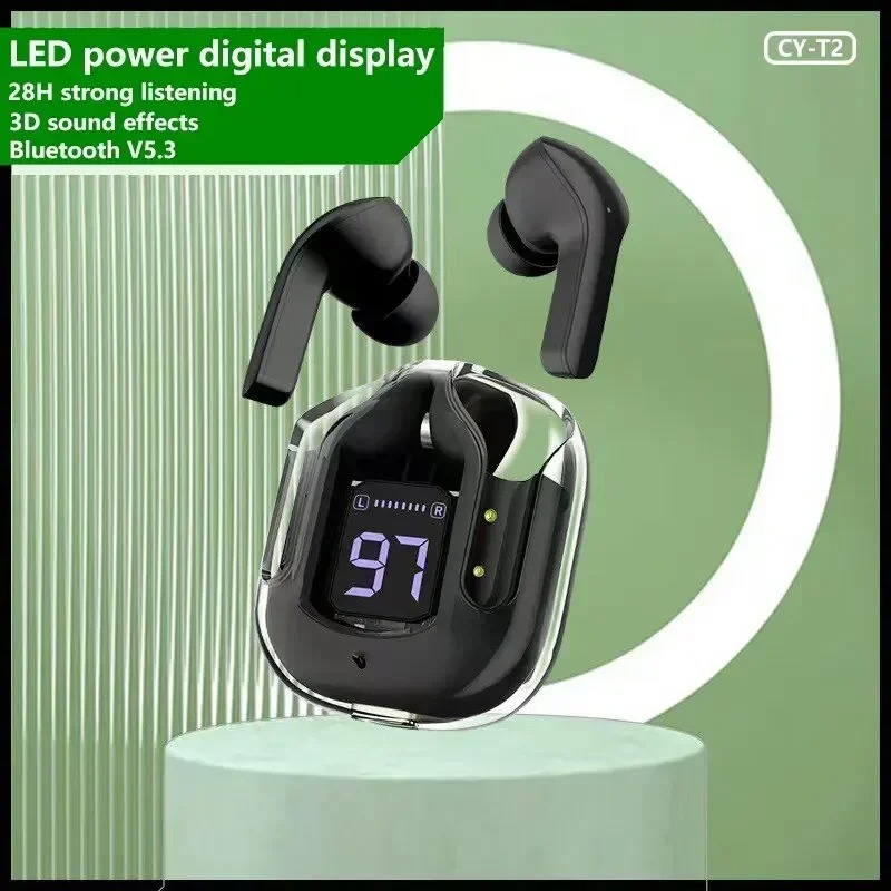 T2 TWS Fone de Ouvido Bluetooth Sem Fio com Visor Digital LED para