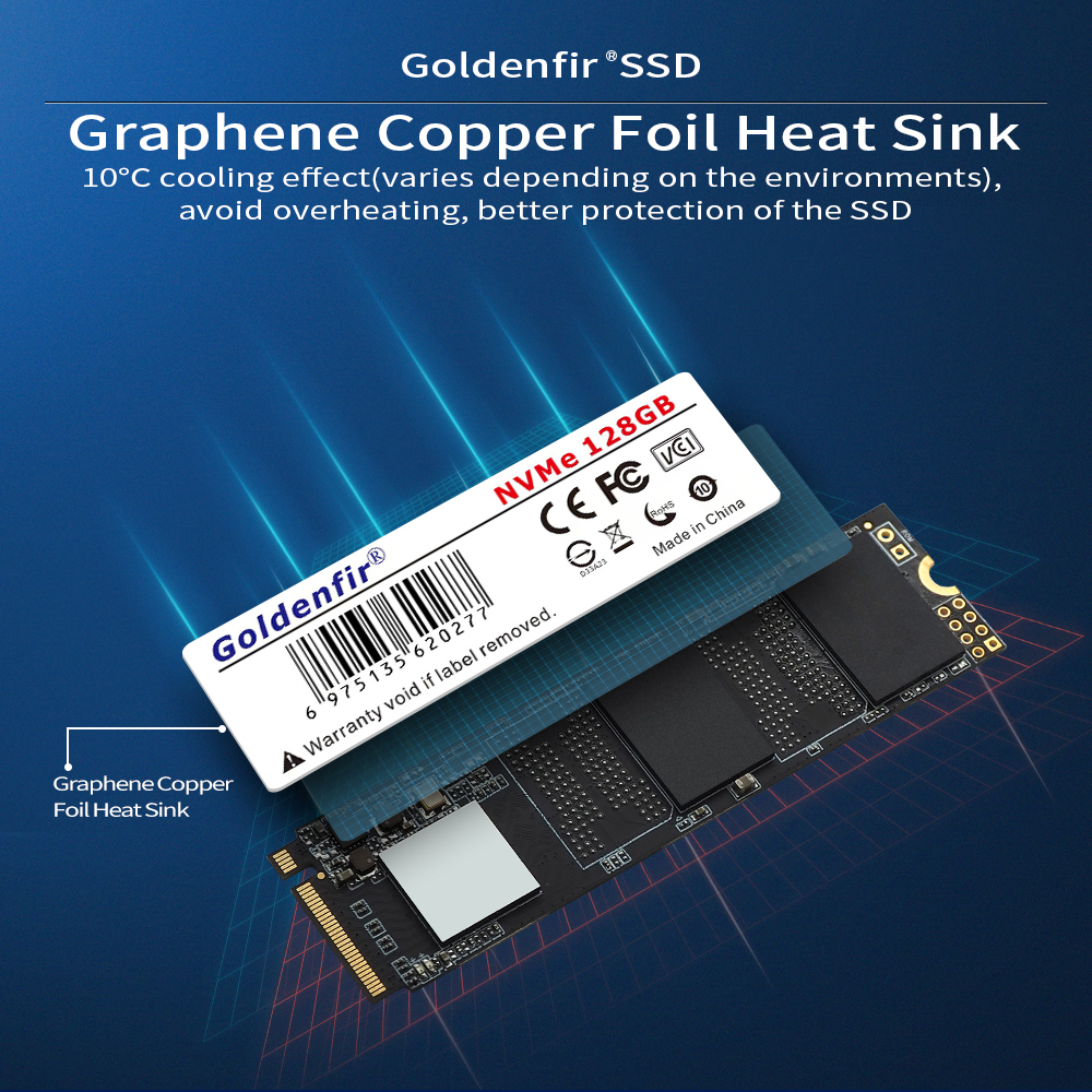 Goldenfir M2 SSD NVME 128GB 256GB 512GB 1TB M . 2 2280 PCIe