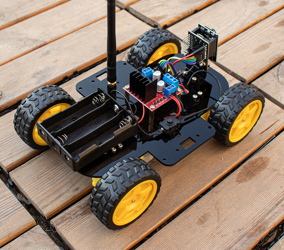 LAFVIN 4WD Smart Robot Car Kit ESP32-CAM Câmera Wifi Para Programação ...
