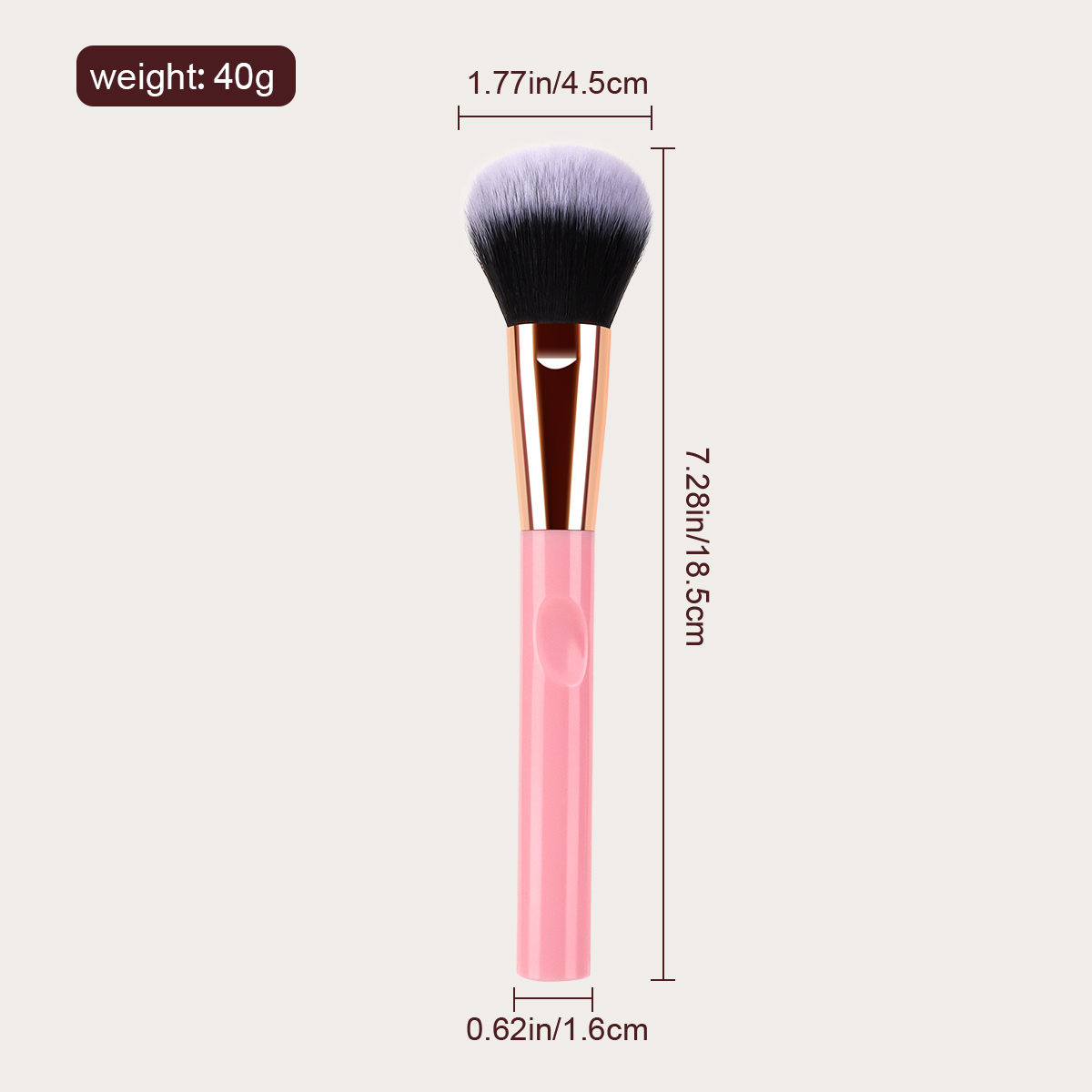 Pincel em Pó Rosa 1pc Pincel em Pó Solto Pincel em Pó Suave Blush ...