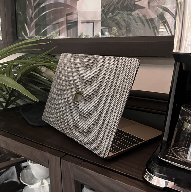 Nova Capa De Couro Tecida Cinza Para macbook Air M1 2020 A2337 13.6 M2