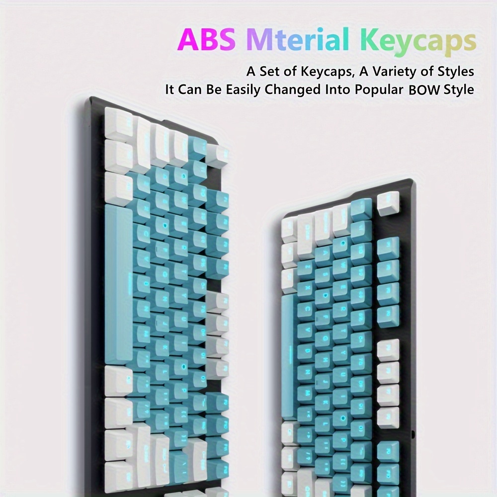 Azul e Branco 104 Teclas Material ABS OEM Universal Retroiluminado ...