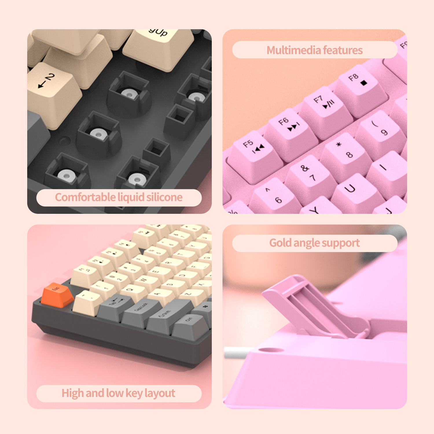 Teclado Mecânico Para Jogos Com Fio K600 104 Teclas Numérico , Linear E ...