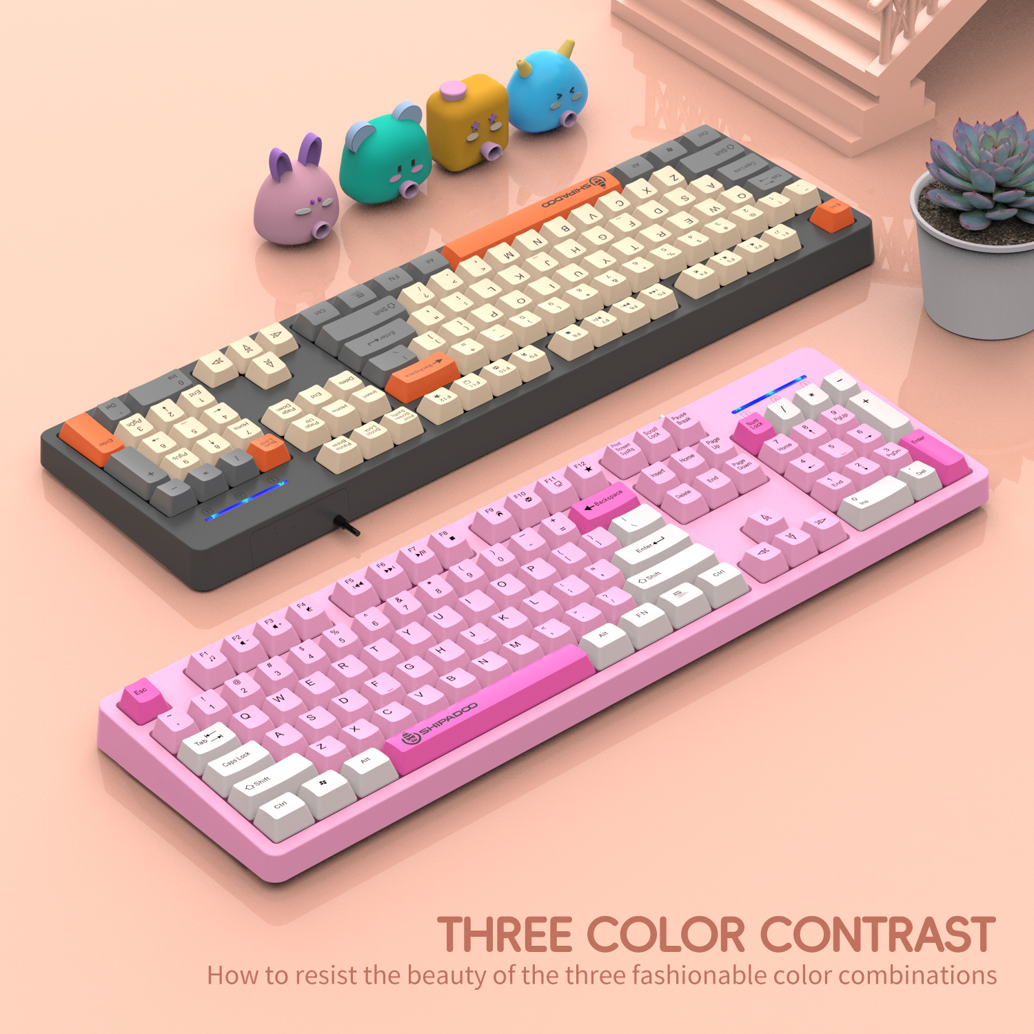 Teclado Mecânico Para Jogos Com Fio K600 104 Teclas Numérico , Linear E ...