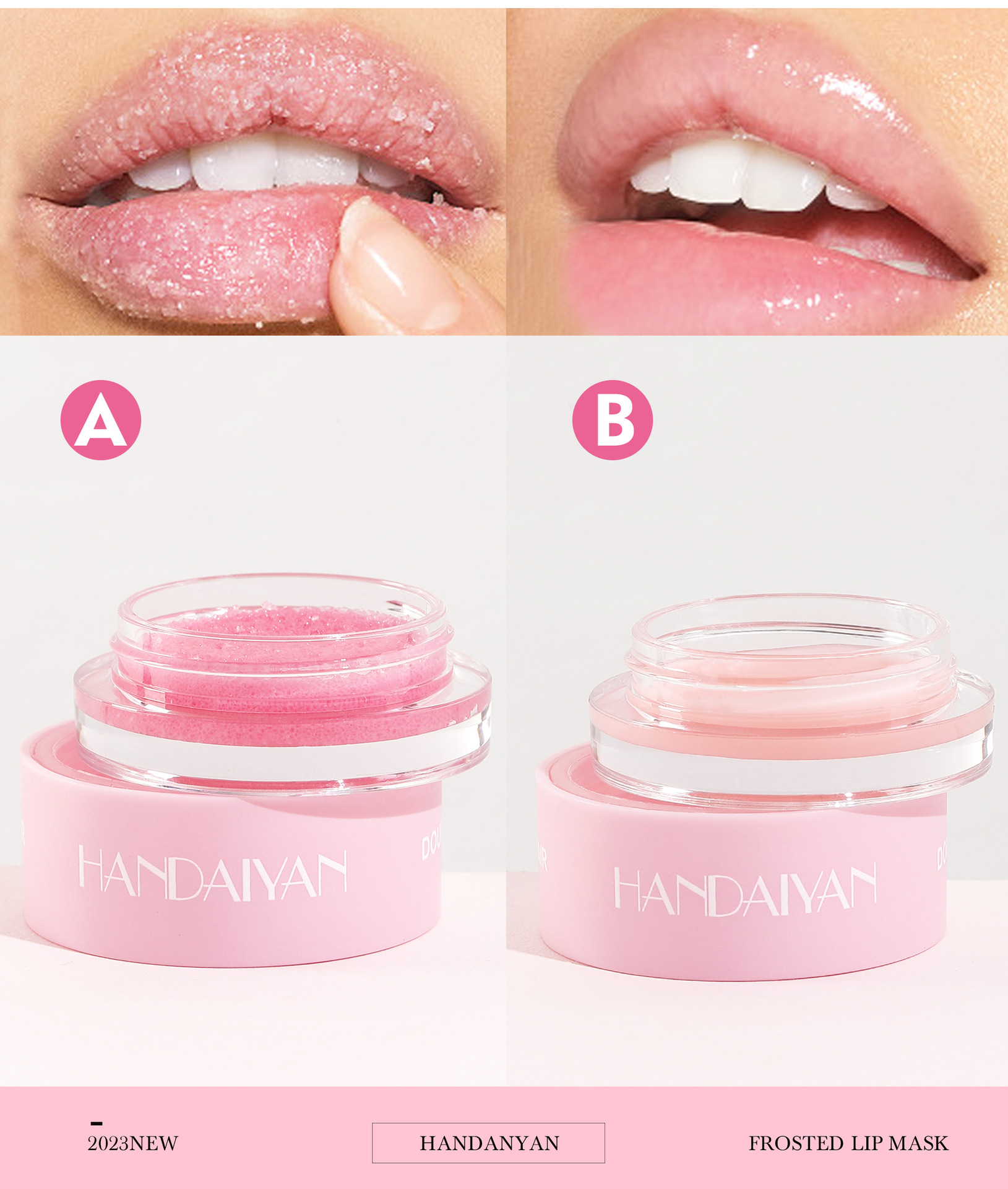 HANDAIYAN Máscara labial esfoliante esfoliante para os lábios Frosted ...