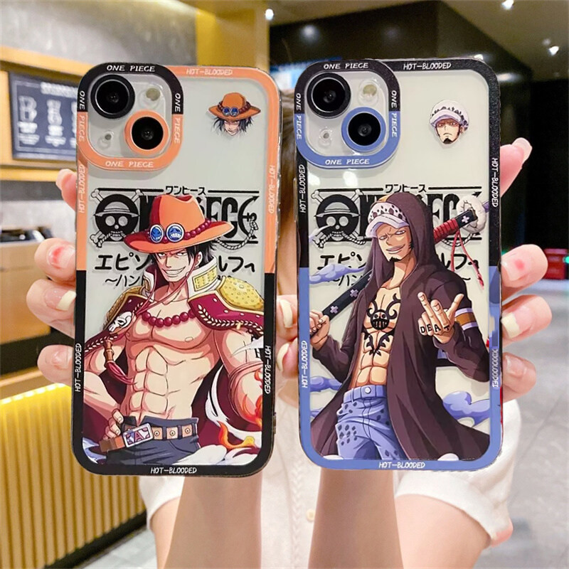 Caixa De Telefone One Piece Luffy Zoro Law Ace Para IPhone 15 Pro