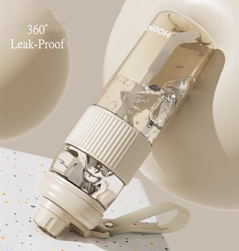 High Quality Tritan Material Water Bottle With Straw Fashion Portable Durable For Outdoor Travel Sports Drink - 750Ml