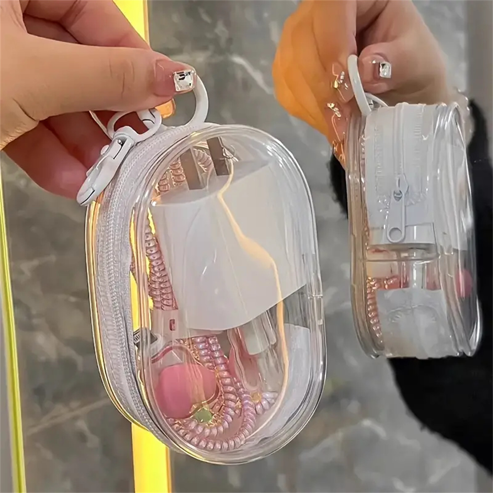 Bolsa Transparente Con Cremallera Para Exhibir Figuras Y Organizar Auriculares – Estuche Portátil A Prueba De Polvo, Ideal Para Coleccionables