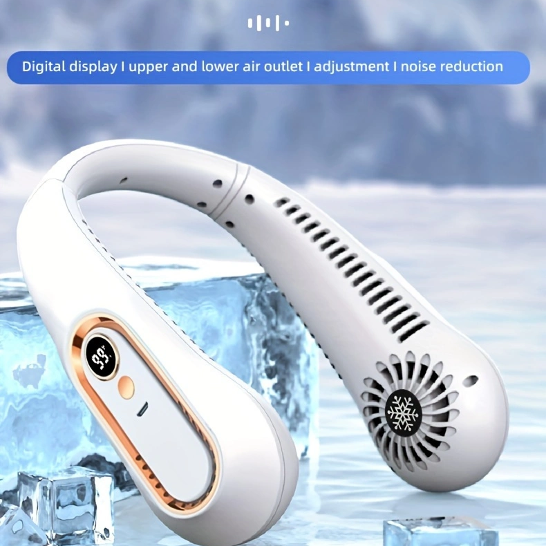 1pc ventilador de pescoço pendurado sem folhas, ventilador refrigerador