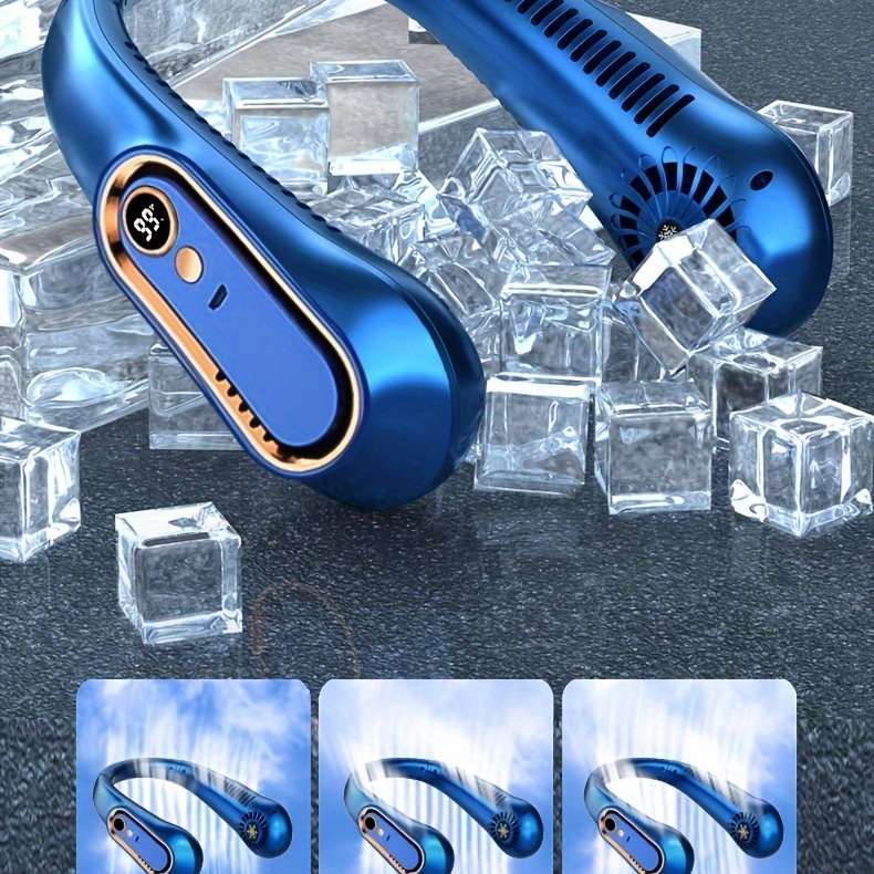 1pc ventilador de pescoço pendurado sem folhas, ventilador refrigerador