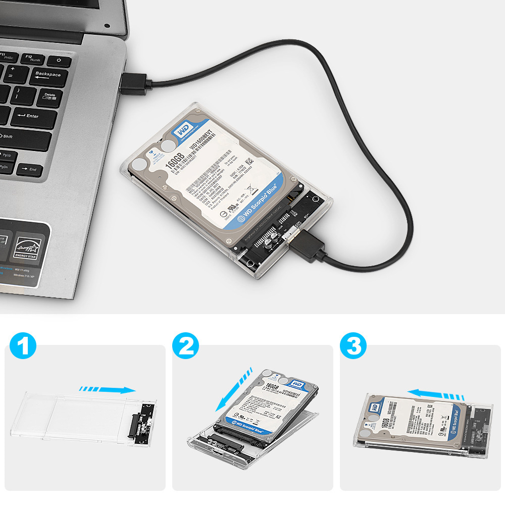 Adattatore Per Disco Rigido HDD SSD Da USB 3.0 A SATA Da 2 - Foto 4