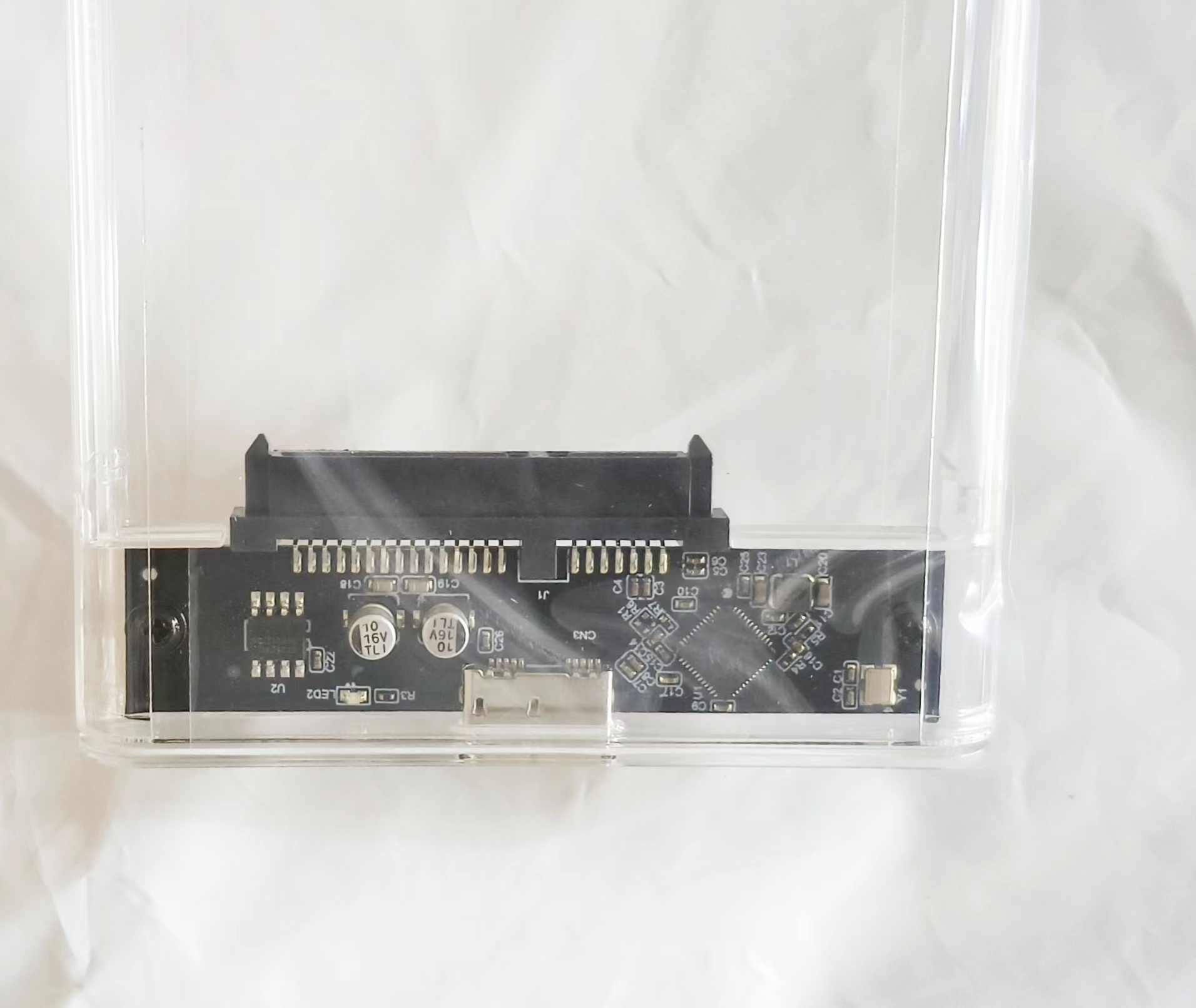 Custodia Esterna Per Disco Rigido 2.5 Pollici SATA USB 3.0 - Trasparente, In Plastica Rigida