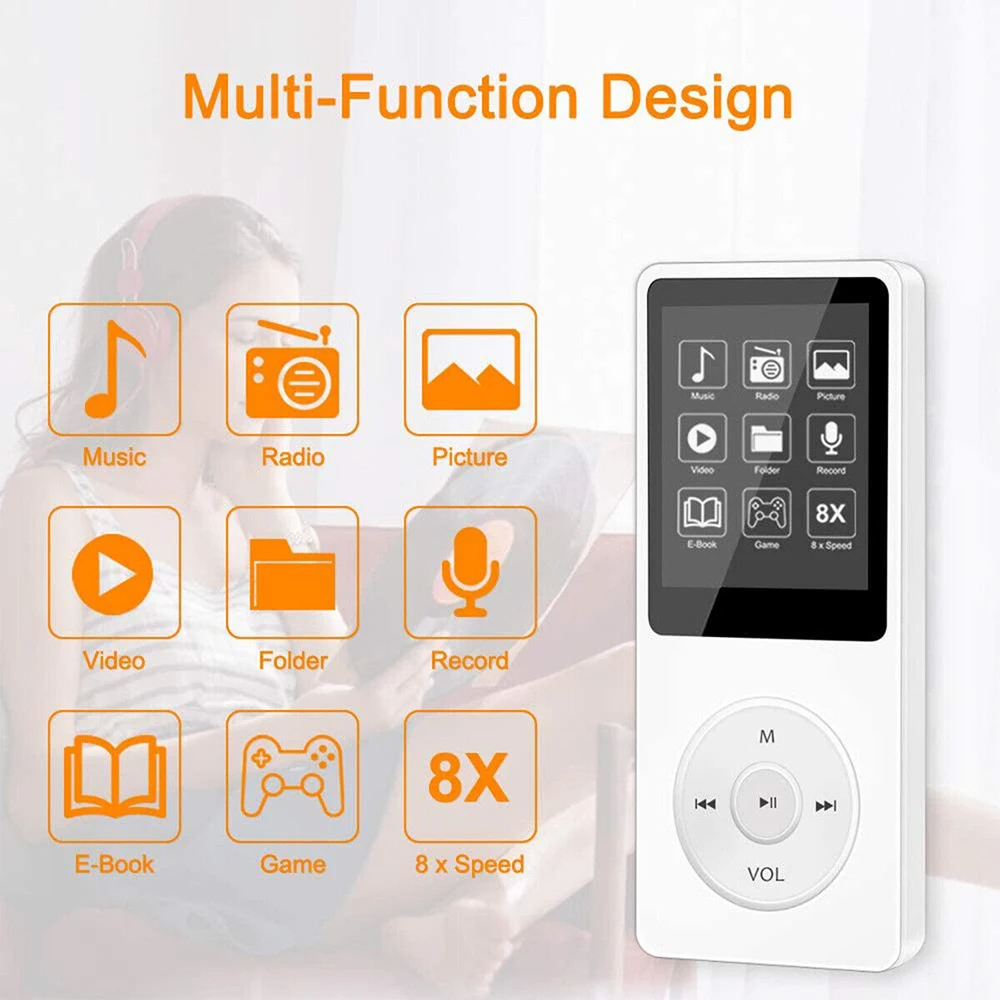 Reprodutor de música portátil Bluetooth 5.4 Mini Mp3 com rádio FM e ...