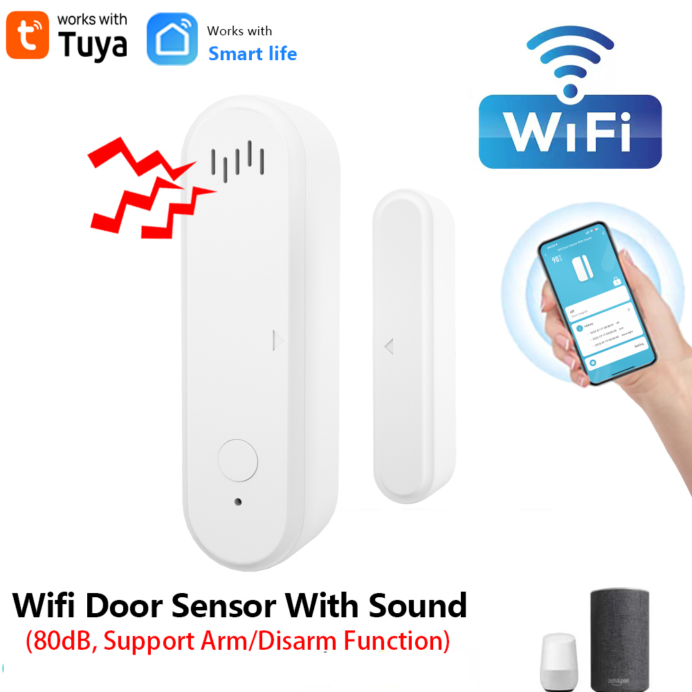 Sensor de Porta Grafite Smart WiFi 80dB Sensor de Janela de Som Sensor ...