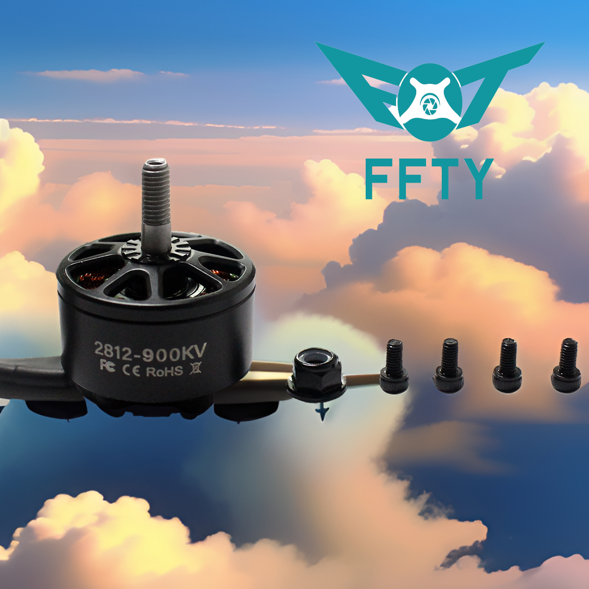 Motor Sin Escobillas 3507 380KV Impermeable - Para Drones RC Multirrotor 6S, 330W, 12N14P (CCW)
