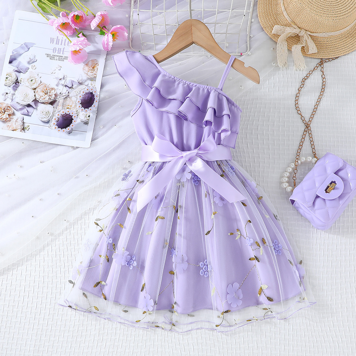 Vestido Floral De Princesa Para Meninas De 2 A 7 Anos , De Festa Sem ...