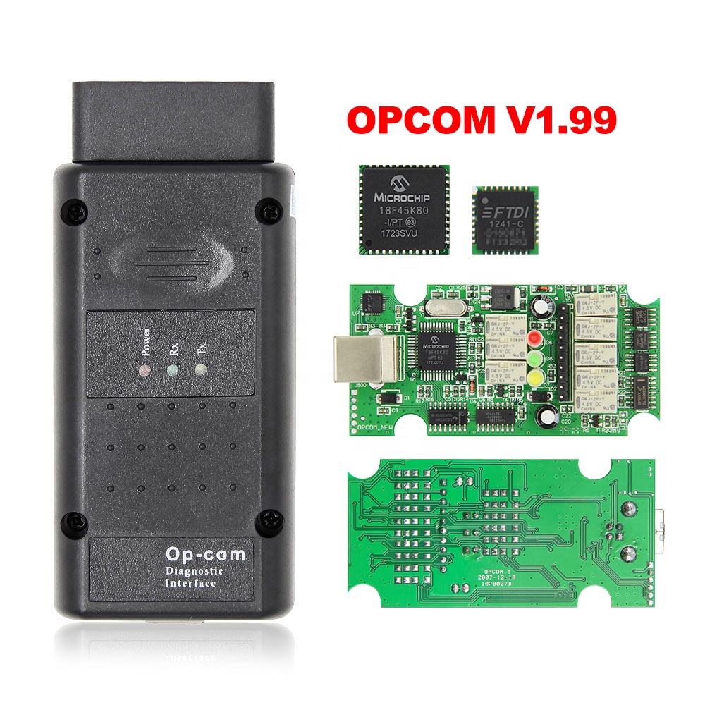 Opcom V1.99 Pic18F458 / Ftdi Chip De Ferramenta De Diagnóstico Can Bus ...