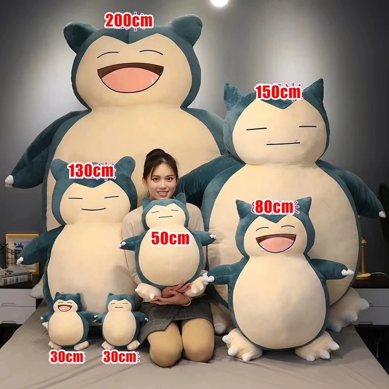 200cm Gigante Snorlax Pokemon Pelúcia Brinquedos Macio Snorlax Couro ...
