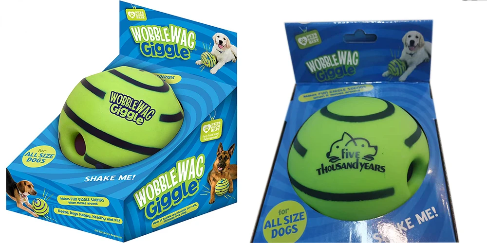 Wobble Wag Giggle Glow Ball Dog Toy com Fun Sounds para Animais de ...