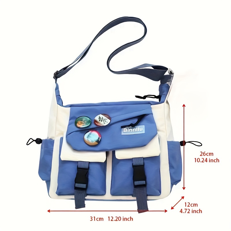 Bolsa Crossbody Estilo Japonês-Mensageiro Unissex De Grande Capacidade ...