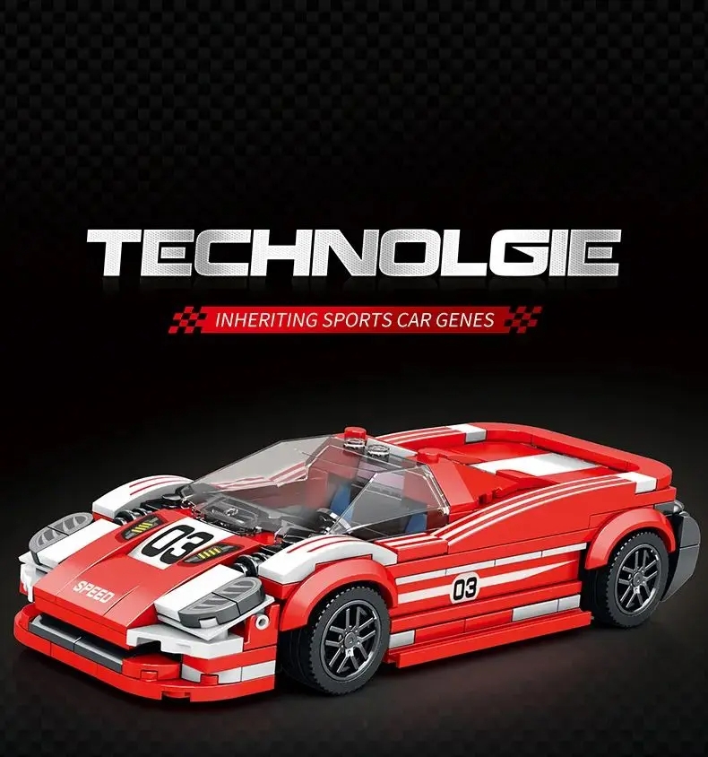 355PCS City Champion Sport Car Vehicle Building Blocks 1 24 Escala