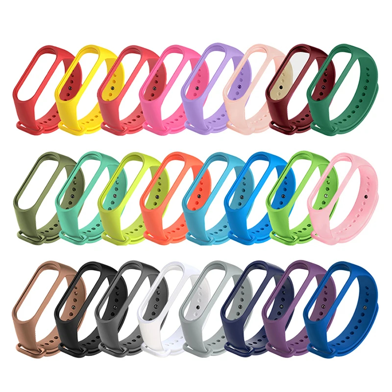 Pulseiras De Silicone Coloridas Para Xiaomi Mi Band 3-7 | Accessorie ...