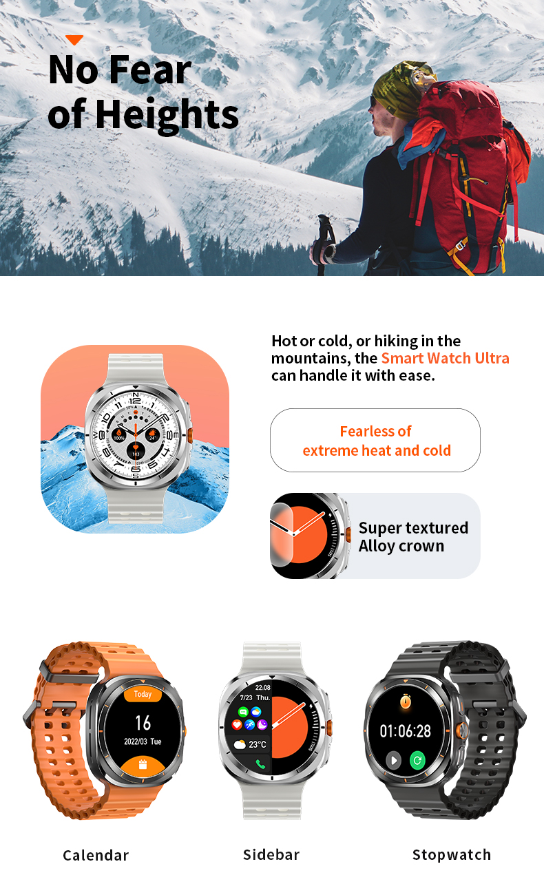 Original Vwar JS Watch 7 Ultra 11 47mm Smartwatch AMOLED Tela