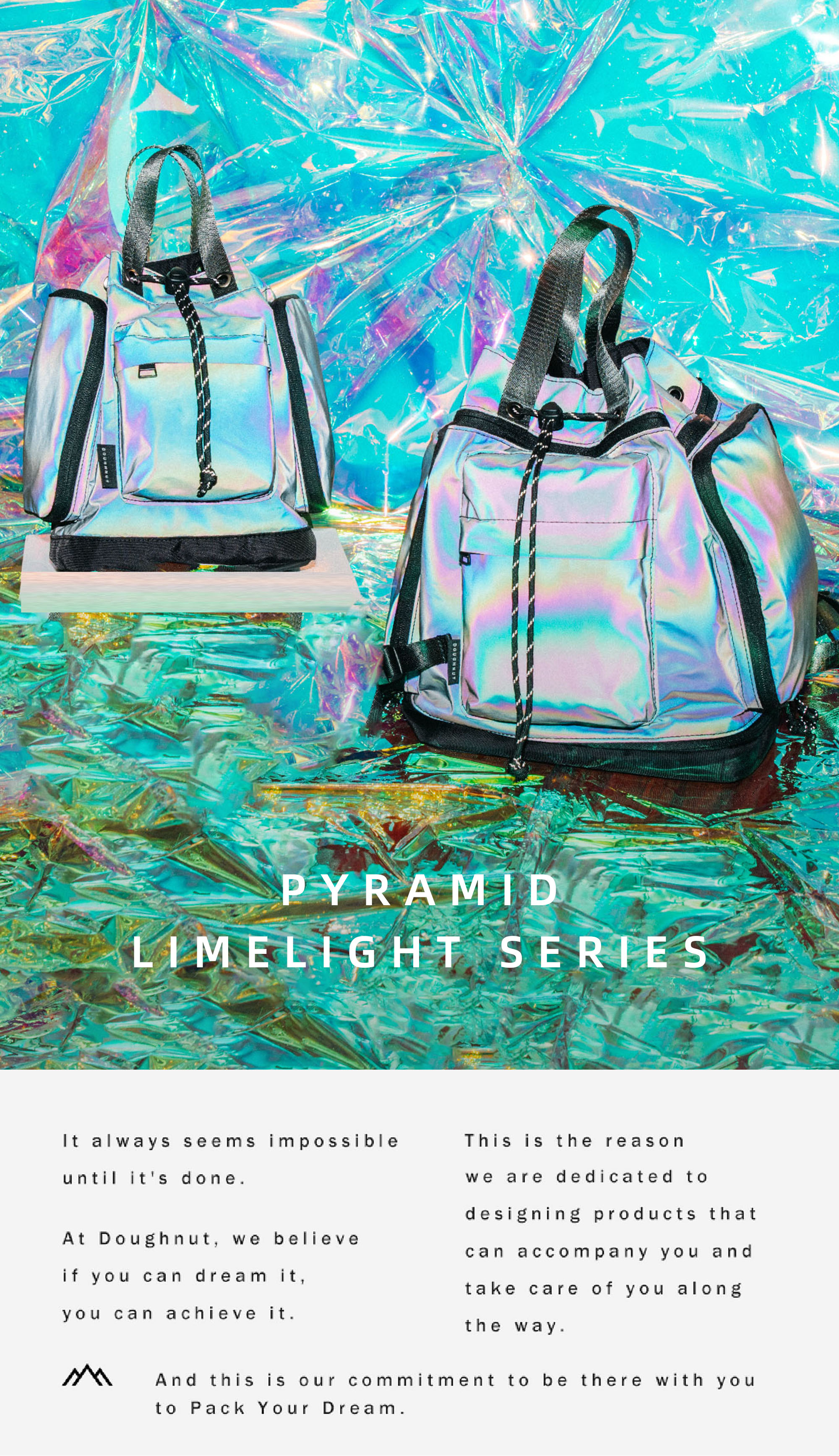 Donut Pyramid Limelight Series Unissex Leve Casual Mochila Com Cordão ...