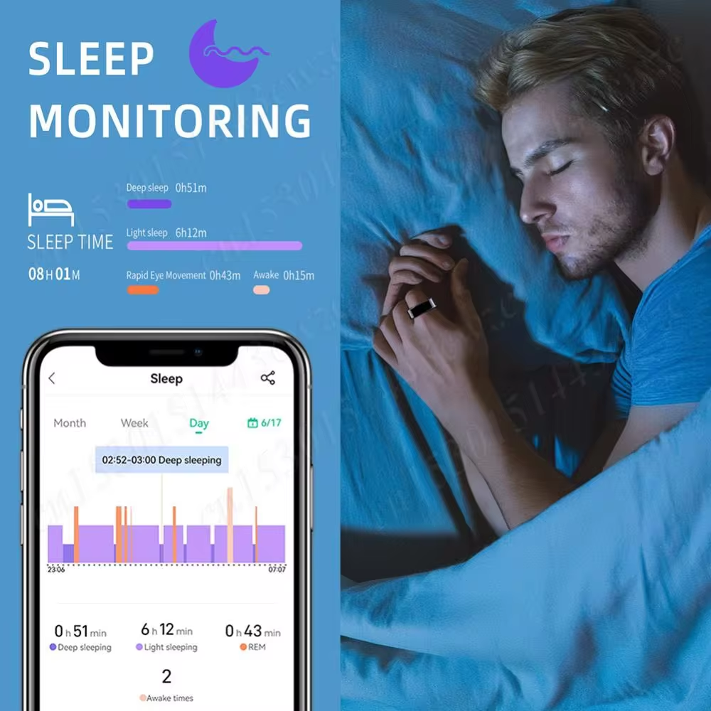 New R11M Smart Ring Heart Rate Blood Oxygen Sleep Monitoring Health ...