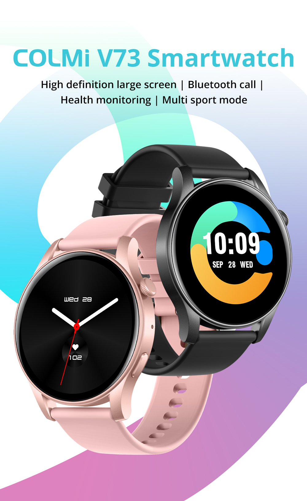 COLMI V73 Smartwatch Relógio Inteligente Original IP67 Bluetooth À ...